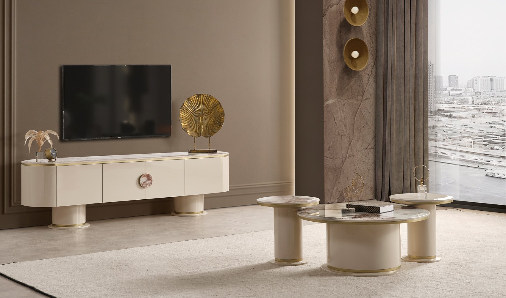 Cartier TV Ünitesi | Ekru