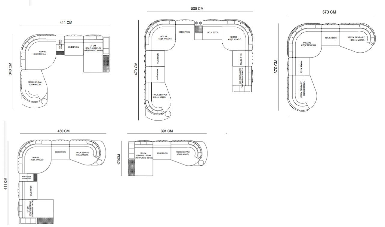 West Modern Köşe Koltuk | Large
