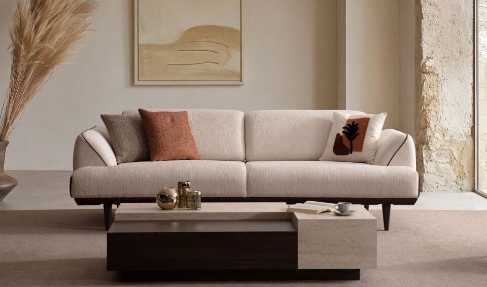 Loft Koltuk Takımı Ahşap Berjerli