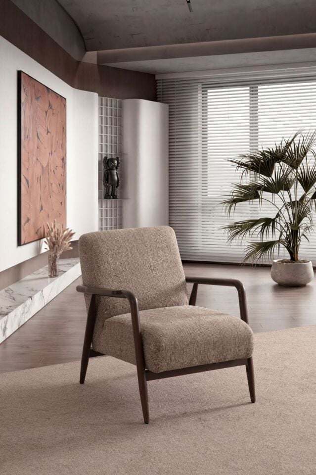 Loft Koltuk Takımı Ahşap Berjerli
