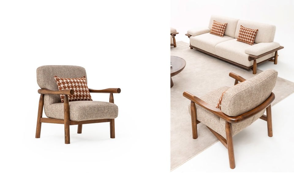 Aura Keten Koltuk Takımı