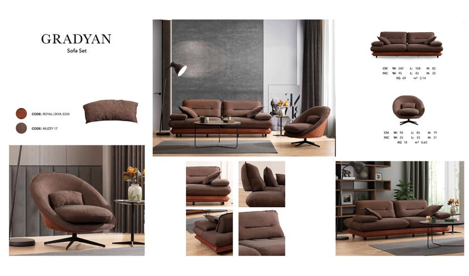 Gradyan Koltuk Takımı | Yataklı