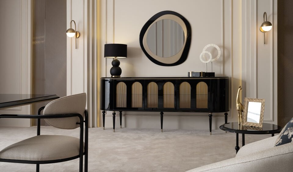 Zenith Yemek Odası Takımı | Siyah