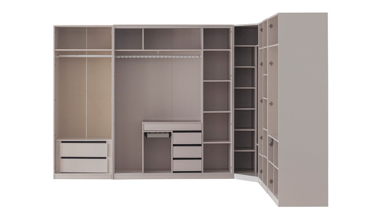 Lotus Modüler Köşe Dolap