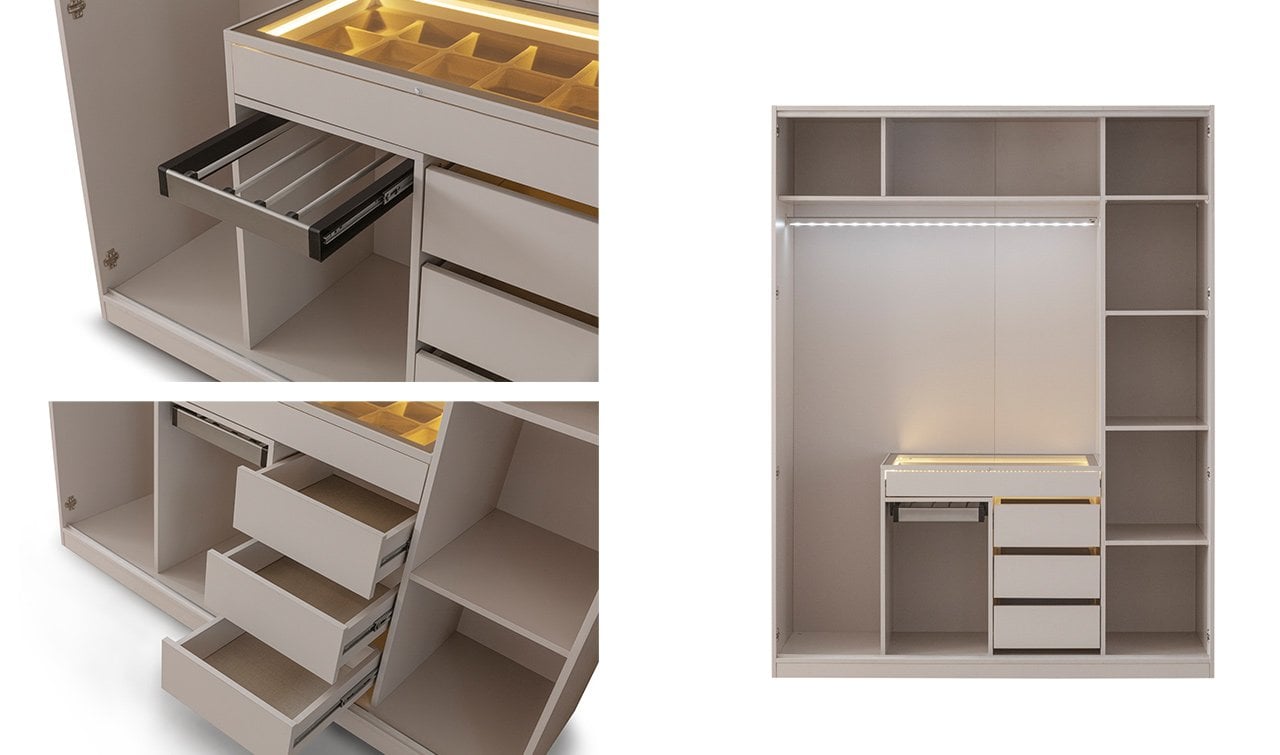 Lotus Modüler Köşe Dolap