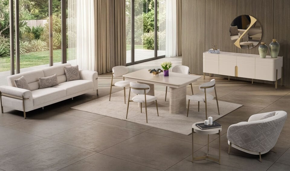 İnci Yemek Odası Takımı