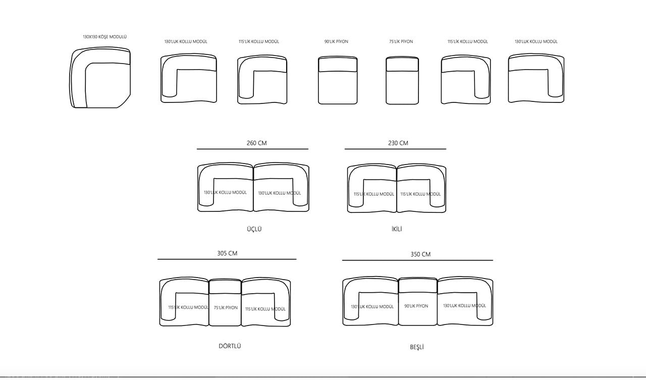 Luna Köşe Koltuk Takımı