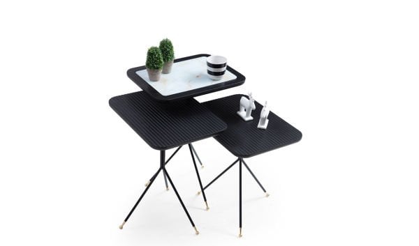 Diamond Ahşap Zigon Sehpa