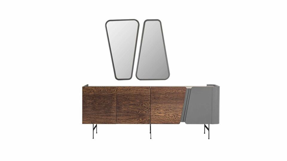 Walnut Ahşap Yemek Odası Takımı Konsol