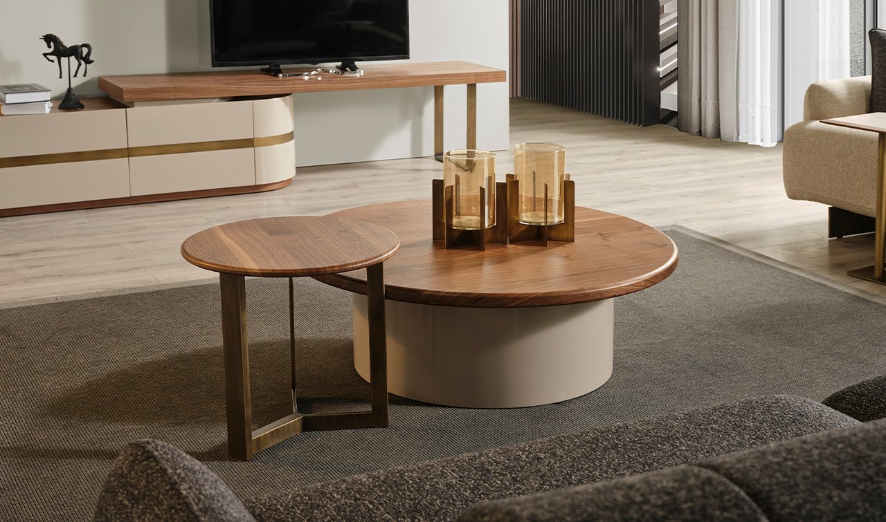 Walnut Ahşap TV Ünitesi