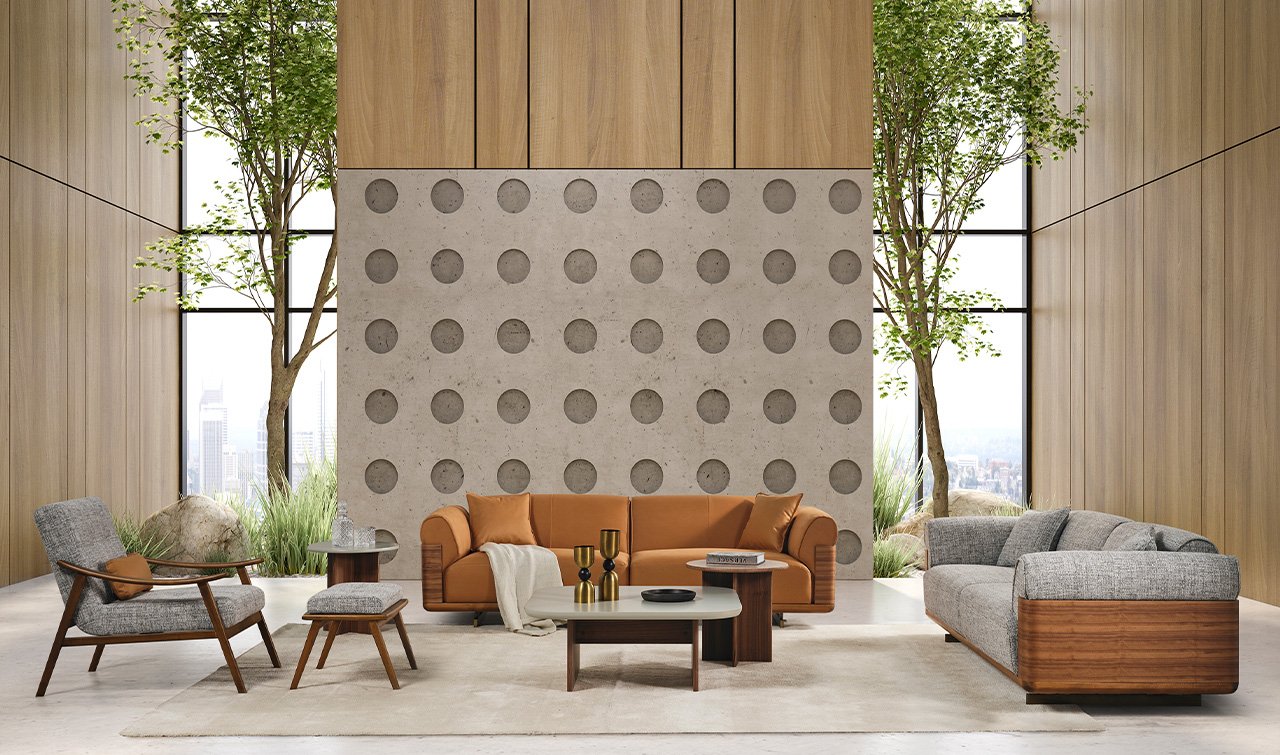 Otello Koltuk Takımı - Ahşap Ayak