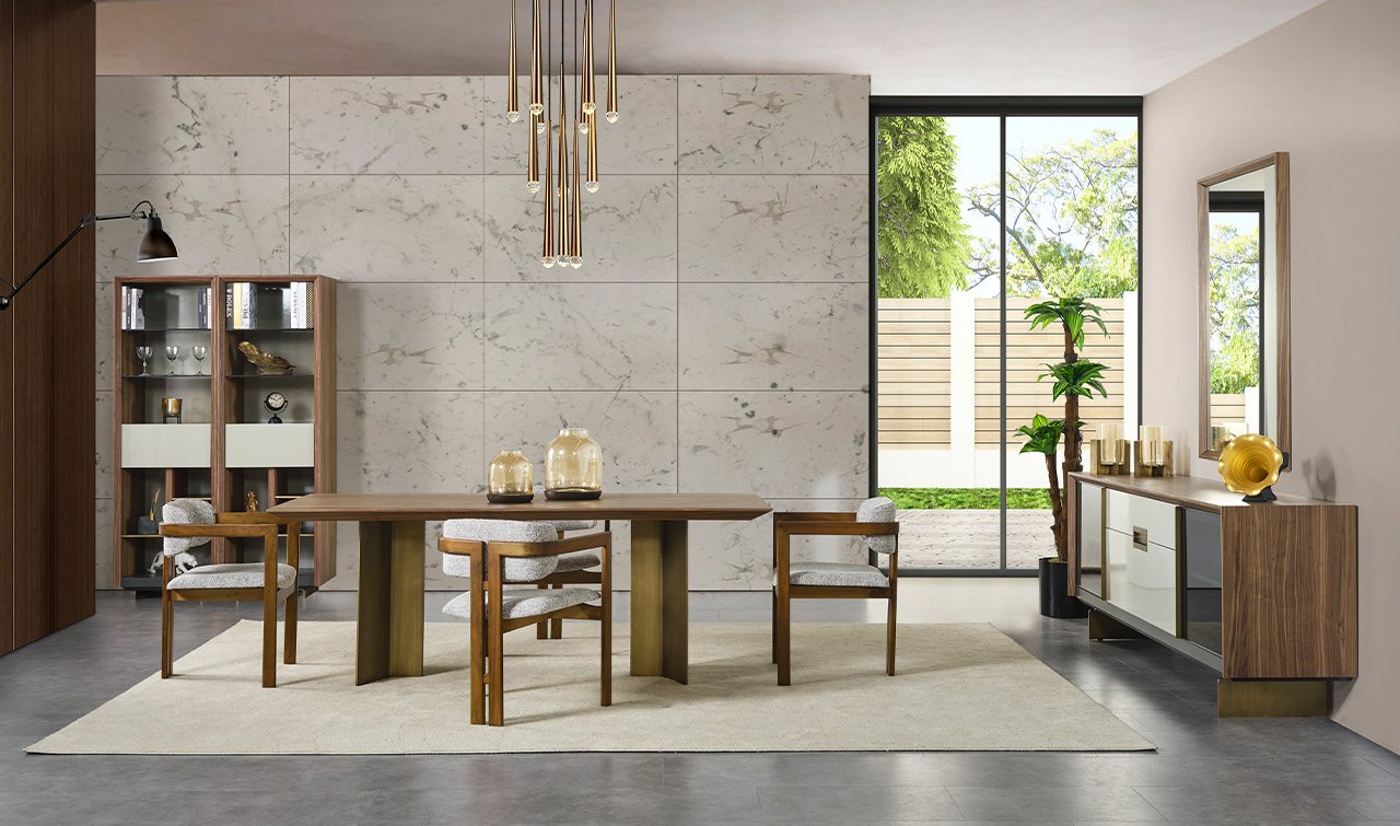 Pietra Ahşap Yemek Odası Takımı