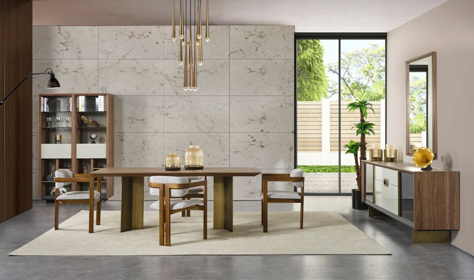 Pietra Ahşap Yemek Odası Takımı