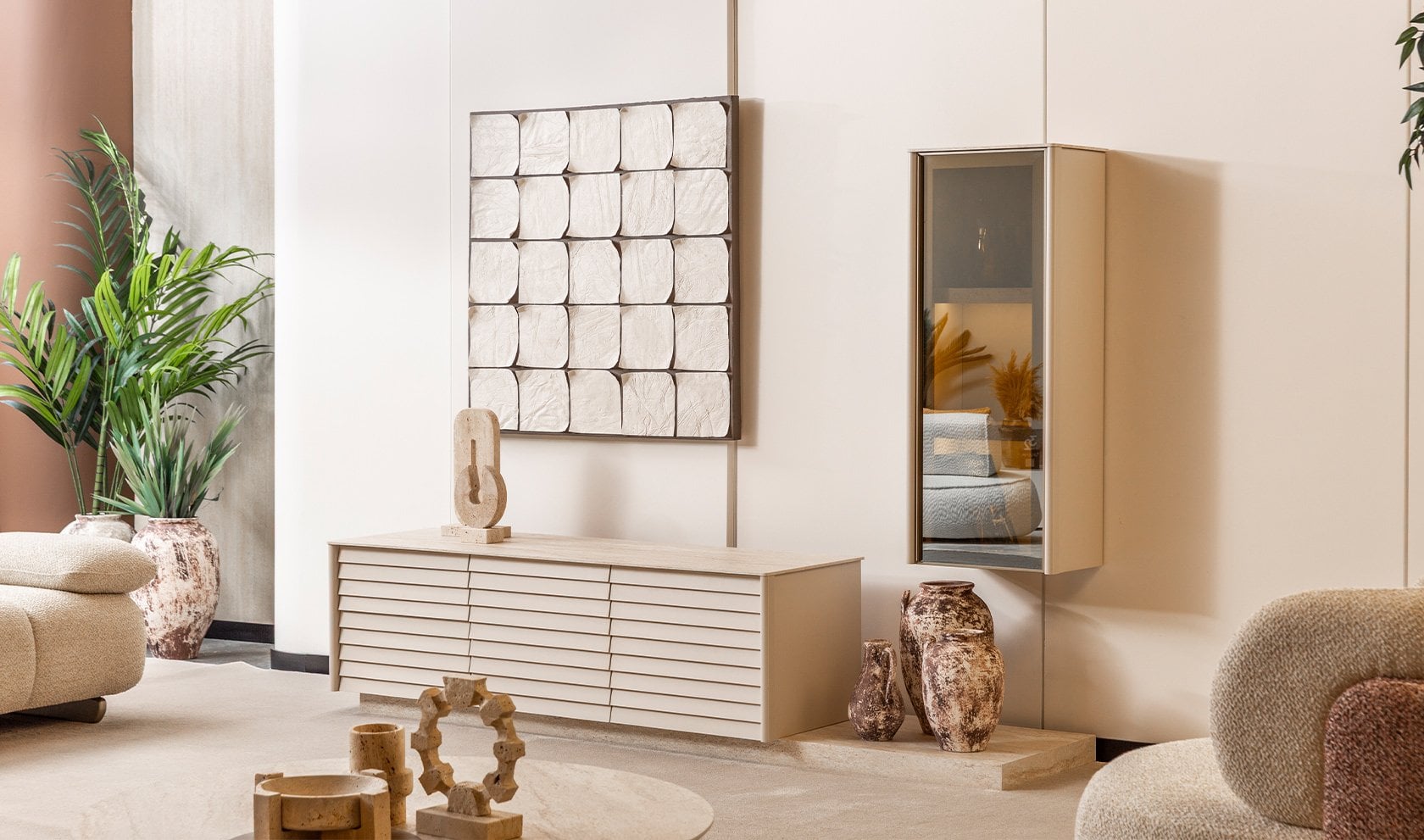 Troya TV Ünitesi Traverten