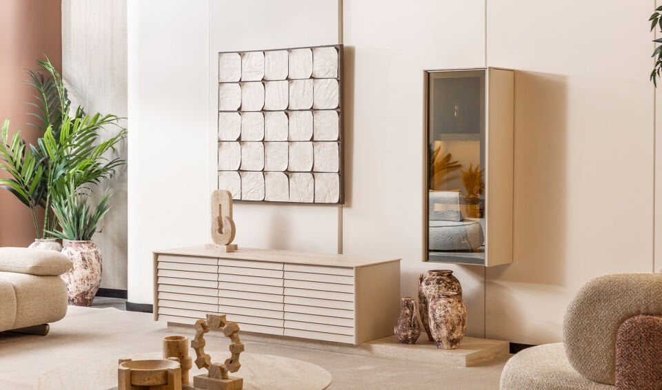 Troya TV Ünitesi Traverten