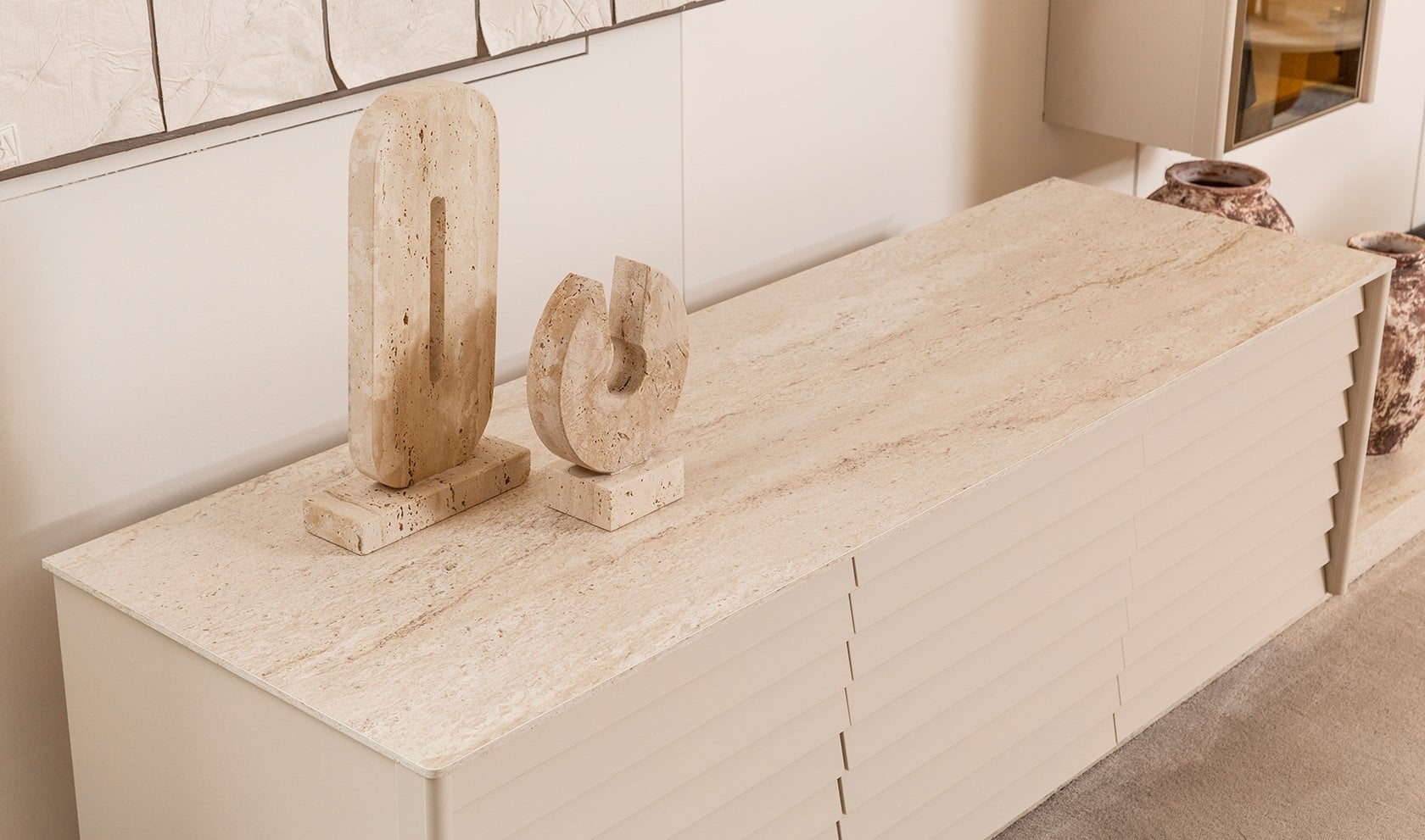 Troya TV Ünitesi Traverten