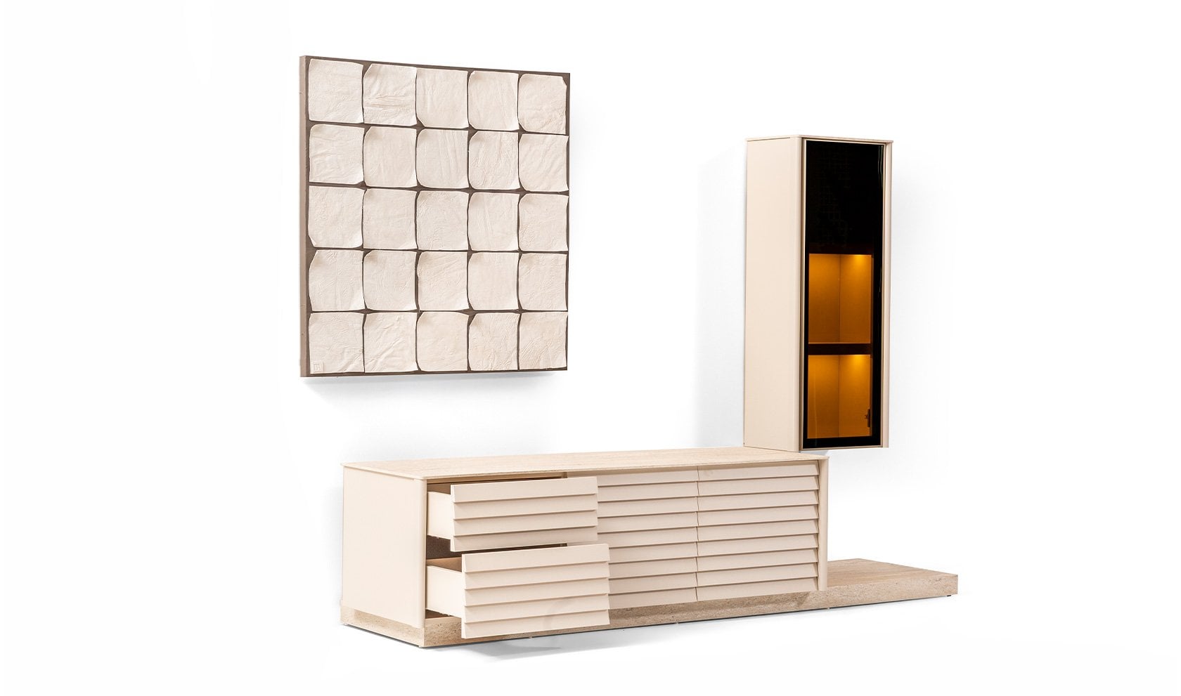 Troya TV Ünitesi Traverten