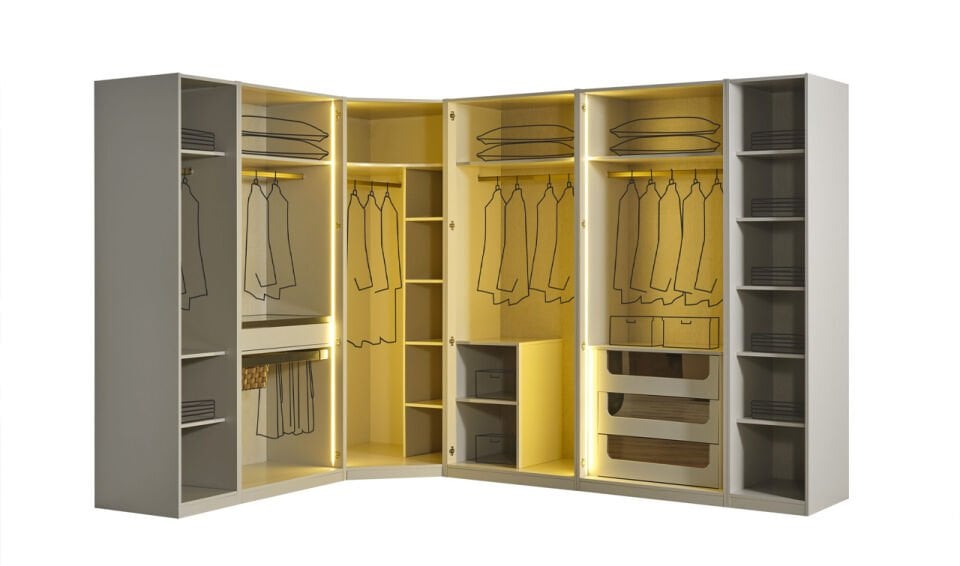 Monreo Yatak Odası Takımı - Köşe Dolap