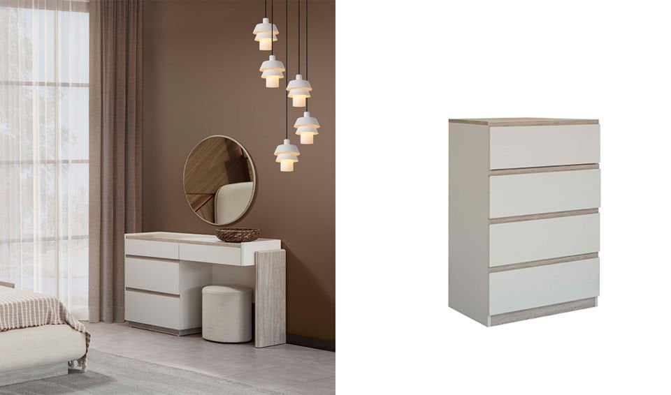 Merkür Yatak Odası Takımı Bazalı