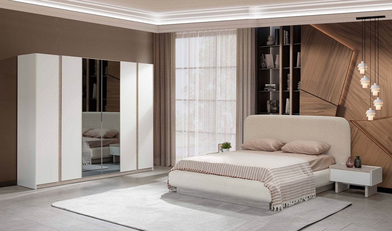 Merkür Yatak Odası Takımı Bazalı