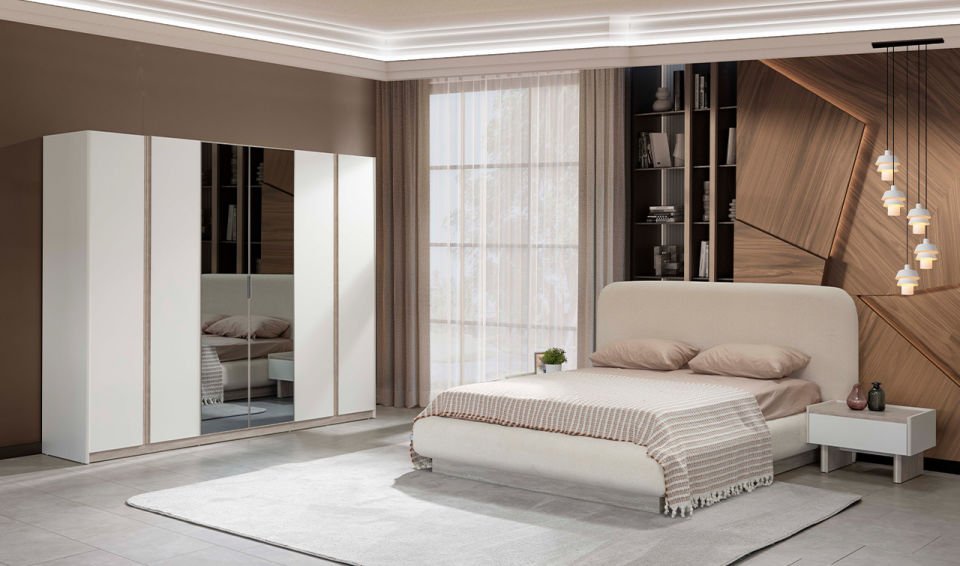 Merkür Yatak Odası Takımı Bazalı