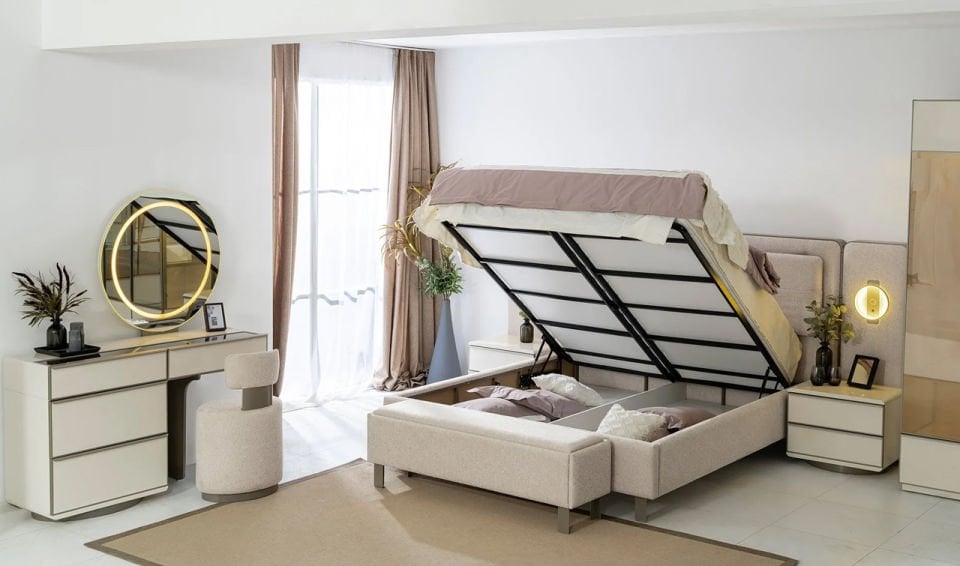 Pamukkale 5 Kapaklı Yatak Odası Takımı