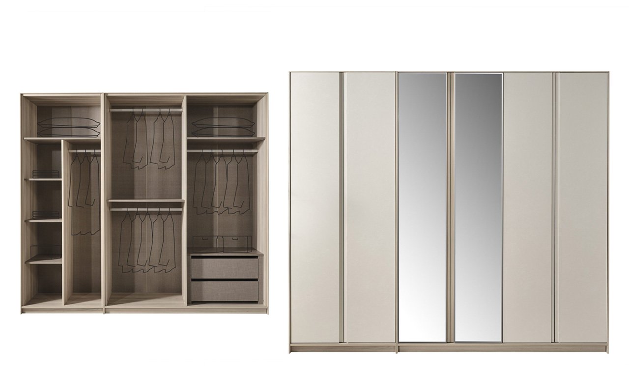 Kavis Yatak Odası Takımı 6 Kapılı Gardrop