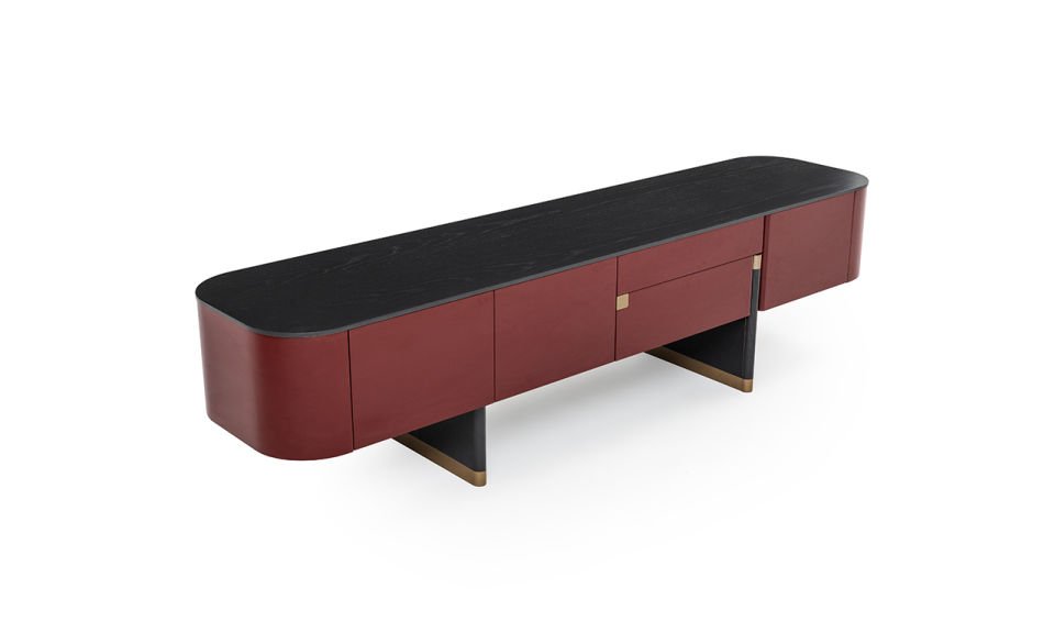 Delta Tv Ünitesi | Bordo & Siyah