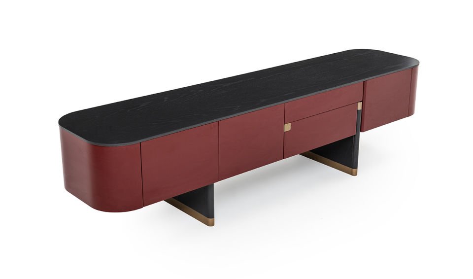 Delta Tv Ünitesi | Bordo & Siyah