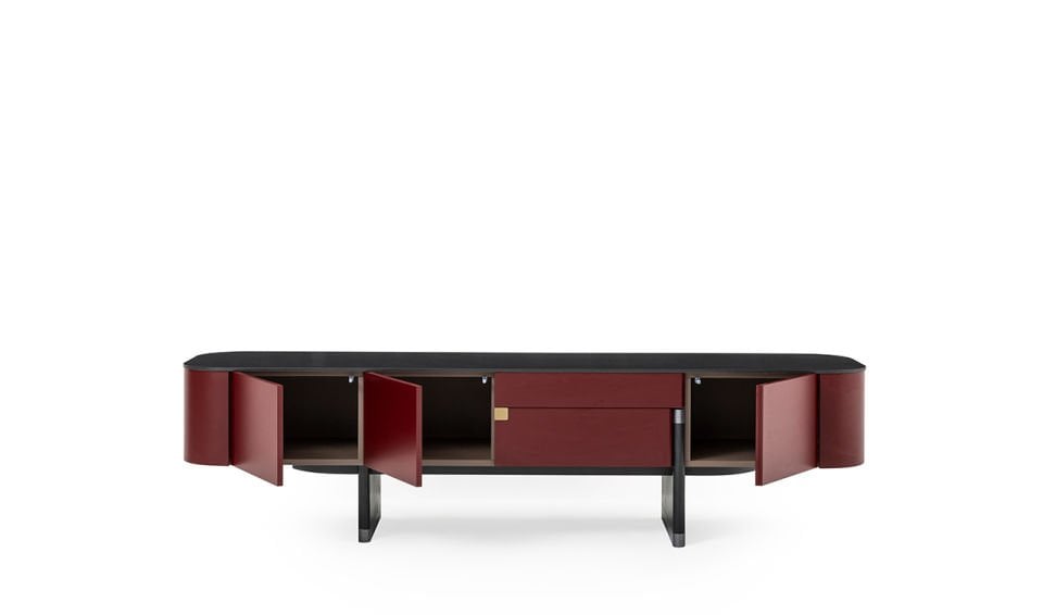 Delta Tv Ünitesi | Bordo & Siyah