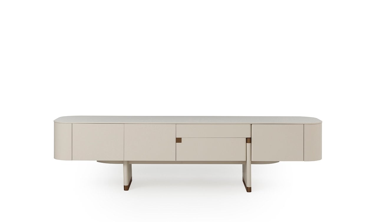 Delta Tv Ünitesi | Ekru & Bronze