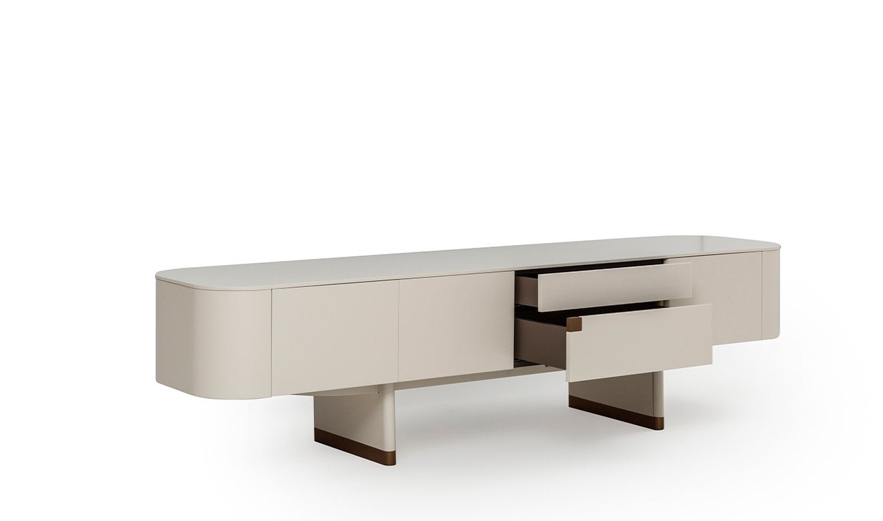 Delta Tv Ünitesi | Ekru & Bronze