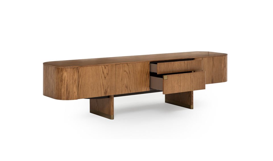 Delta Tv Ünitesi | Meşe & Bronze