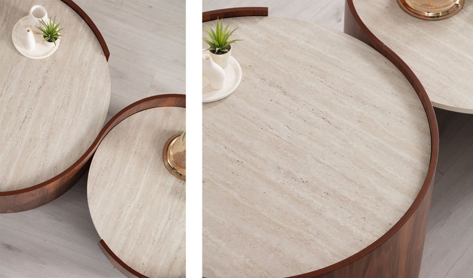 Atlantis İkili Orta Sehpa | Ceviz