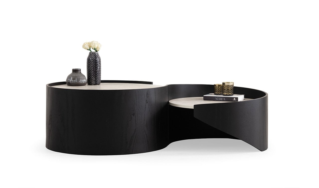 Atlantis İkili Orta Sehpa | Siyah