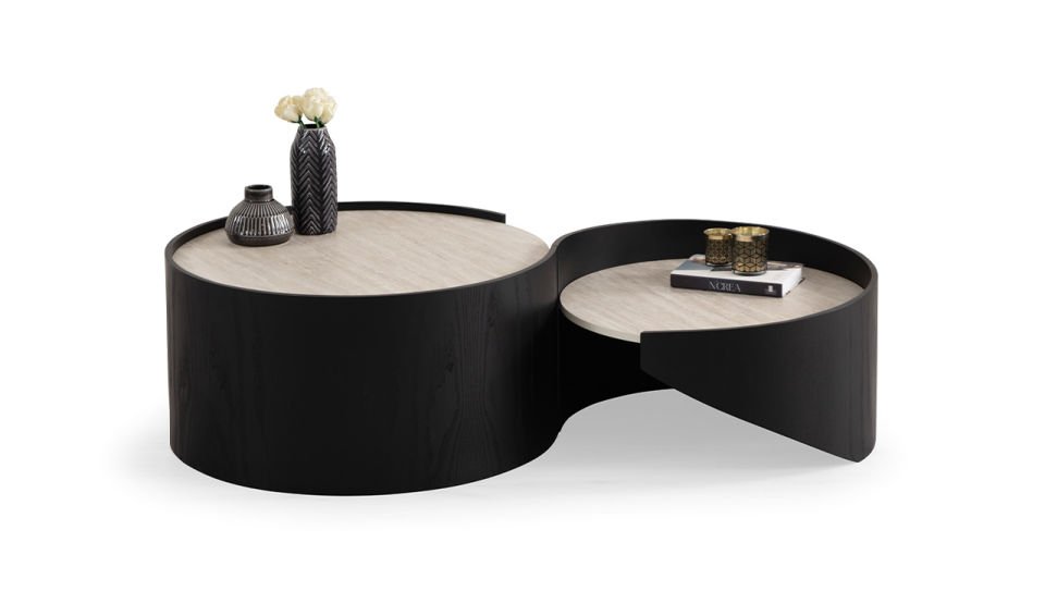 Atlantis İkili Orta Sehpa | Siyah