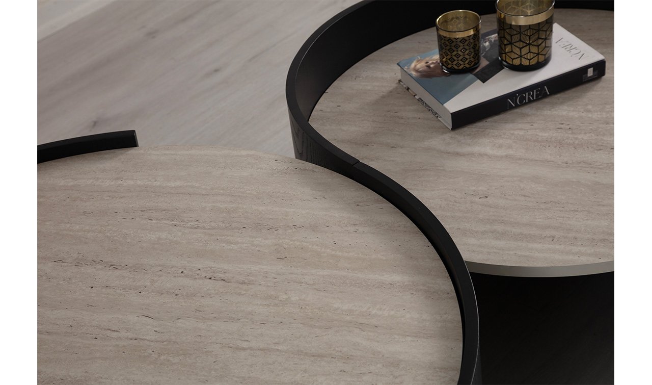 Atlantis İkili Orta Sehpa | Siyah