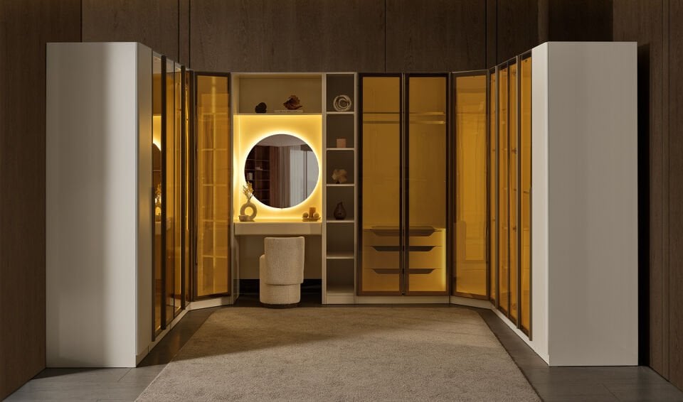 Marsel Yatak Odası Köşe Dolapı