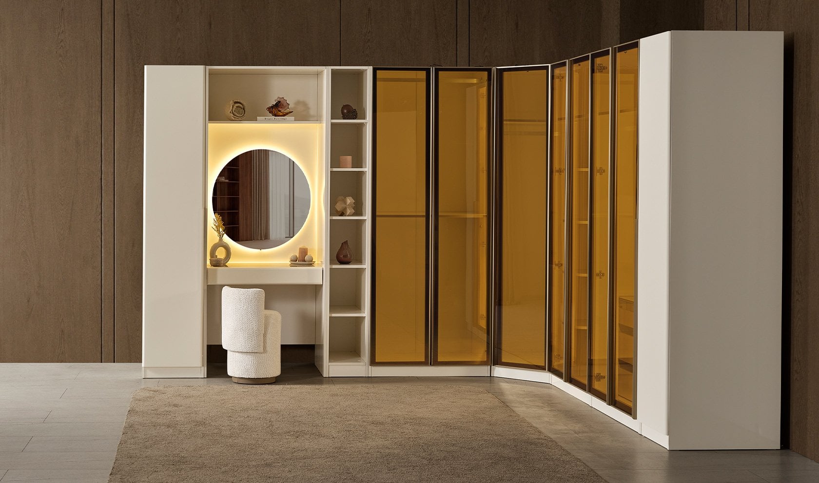 Marsel Yatak Odası Köşe Dolapı