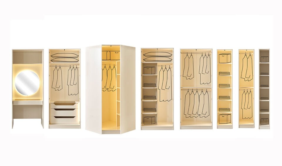 Marsel Yatak Odası Köşe Dolapı