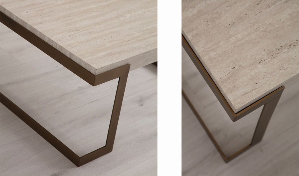 Bogota İkili Orta Sehpa | Traverten