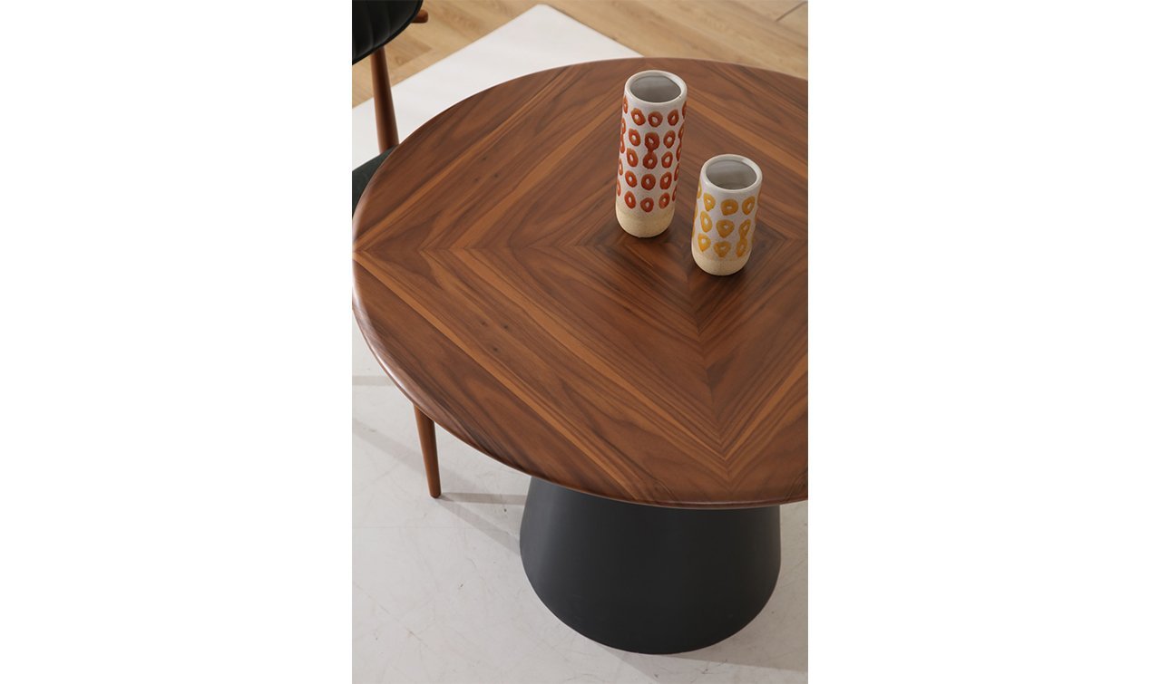 Danilo Yuvarlak Masa | Siyah & Ceviz